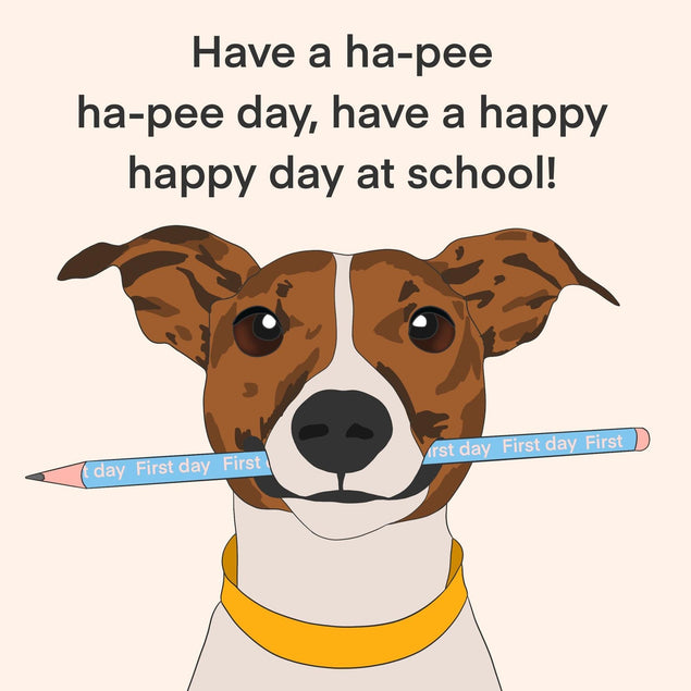 Ha-pee Dog Back To School Jack Russell Confetti-exploding Greetings Card