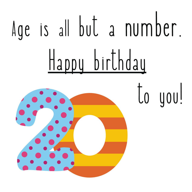 Happy 20th Birthday To You! Confetti-exploding Greetings Card