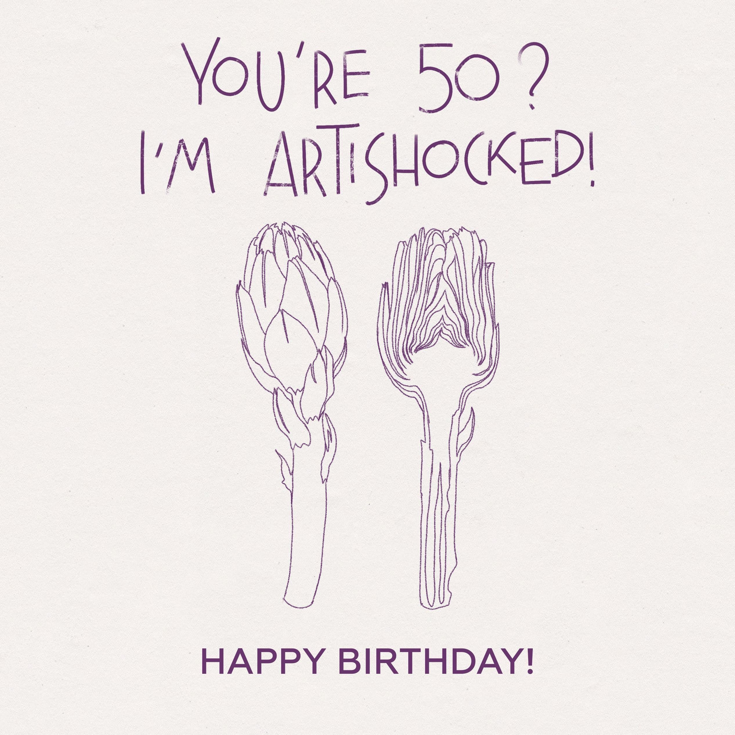 Happy 50th Birthday Artishock Confetti-exploding Greetings Card – Boomf