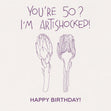 Happy 50th Birthday Artishock Confetti-exploding Greetings Card