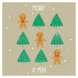 Merry Christmas Gingerbread Man And Christmas Tree Cookies Confetti-exploding Greetings Card