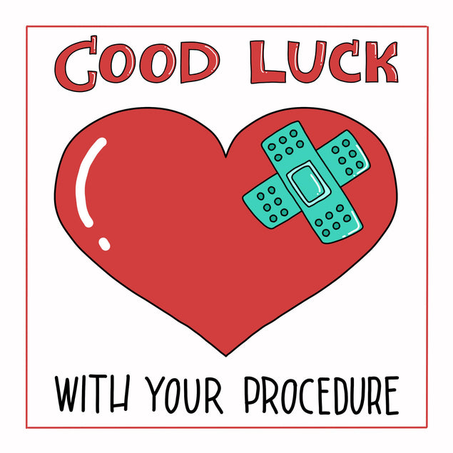 Big Heart Good Luck With Your Procedure Confetti-exploding Greetings Card
