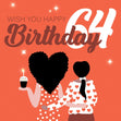 Wish You Happy 64th Birthday Confetti-exploding Greetings Card