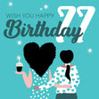 Wish You Happy 77th Birthday Confetti-exploding Greetings Card