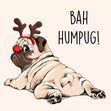 Bah Humpug! Pug Christmas Confetti-exploding Greetings Card