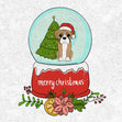 Snow Ball Boxer Dog Merry Christmas Confetti-exploding Greetings Card