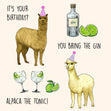 Alpaca The G&T Confetti-exploding Greetings Card