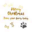 Merry Christmas From Your Purry Baby Paw Print Confetti-exploding Greetings Card
