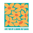 Sunshine And Flowers Confetti-exploding Greetings Card