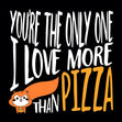 You're The Only One I Love More Than Pizza Squirrel Confetti-exploding Greetings Card