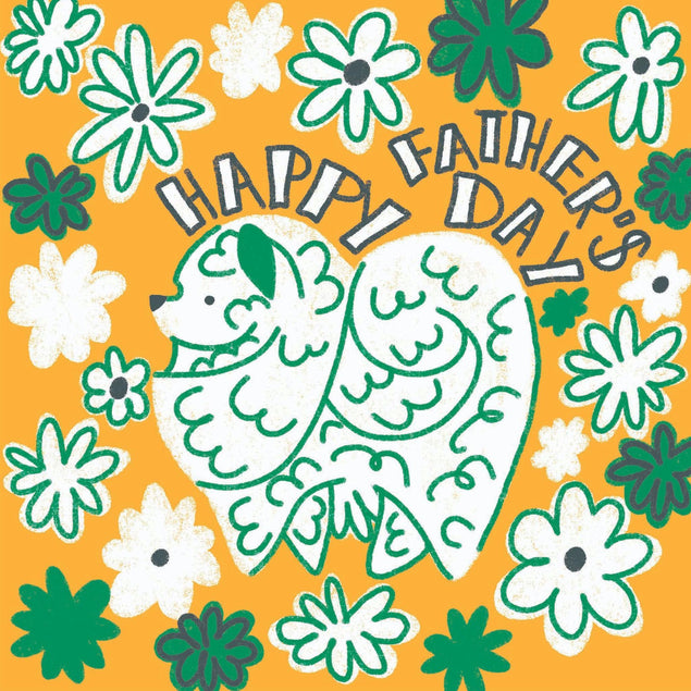 Pomeranian Happy Father's Day Confetti-exploding Greetings Card