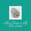 Green Themed Cone Stamp Christmas Confetti-exploding Greetings Card