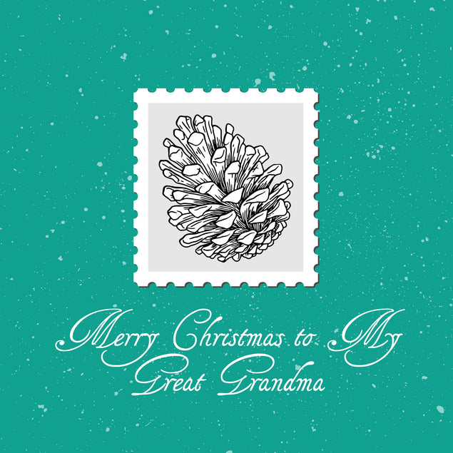 Green Themed Cone Stamp Christmas Confetti-exploding Greetings Card
