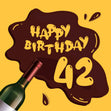 Happy 42nd Birthday Confetti-exploding Greetings Card