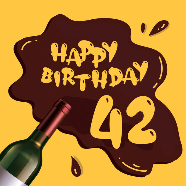 Happy 42nd Birthday Confetti-exploding Greetings Card