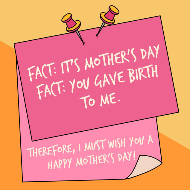 Facts Funny Mother's Day Confetti-exploding Greetings Card