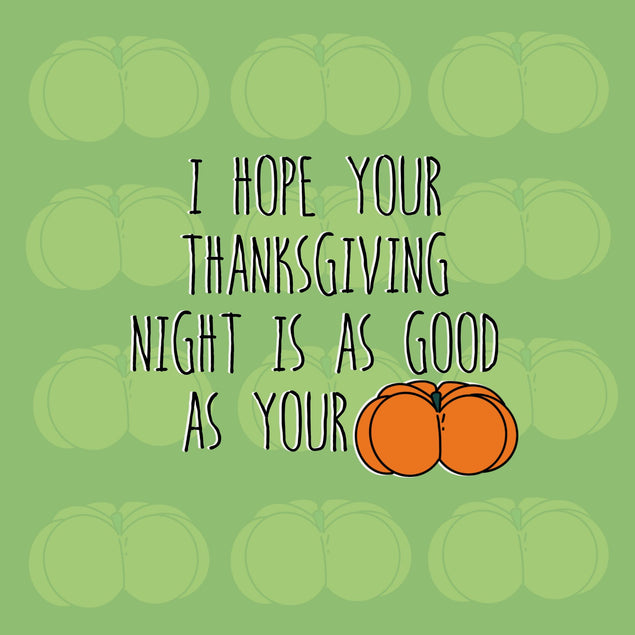 Green Background Adult Pumpkin Thanksgiving Day Confetti-exploding Greetings Card