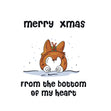 Merry Christmas From The Bottom Of My Heart Corgi Butt Confetti-exploding Greetings Card