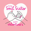 To My Soul Sister Valentine's Day Confetti-exploding Greetings Card