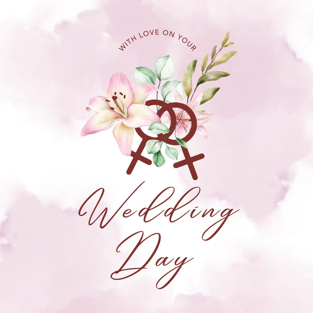 With Love Same Sex Female Wedding Confetti-exploding Greetings Card