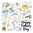 Father's Day Adventure Doodle Confetti-exploding Greetings Card