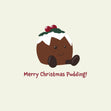 Cute Christmas Pudding Christmas Confetti-exploding Greetings Card