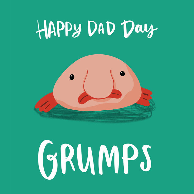 Grumpy Blob Fish Father's Day Confetti-exploding Greetings Card