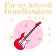 Beloved Granddaughter Electric Guitar Confetti-exploding Greetings Card