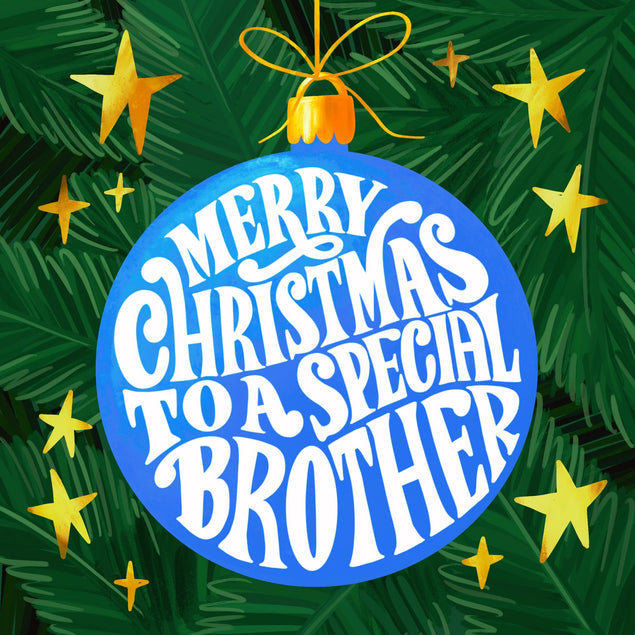 Merry Christmas Special Brother Confetti-exploding Greetings Card