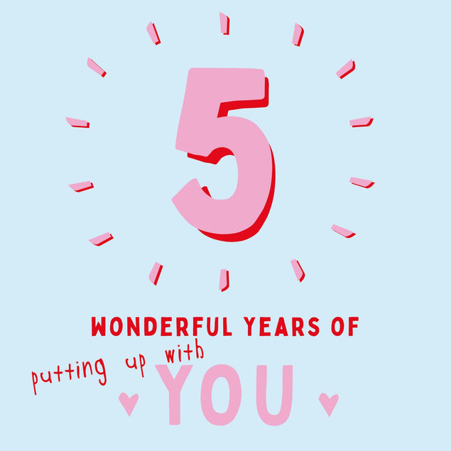 Five Wonderful Years Of You Confetti-exploding Greetings Card