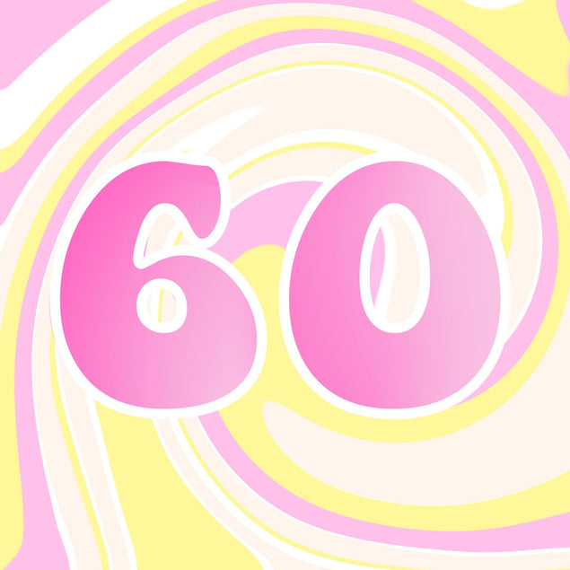 Swirly Sixties Birthday Confetti-exploding Greetings Card