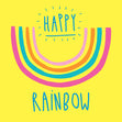Happy Rainbow Confetti-exploding Greetings Card