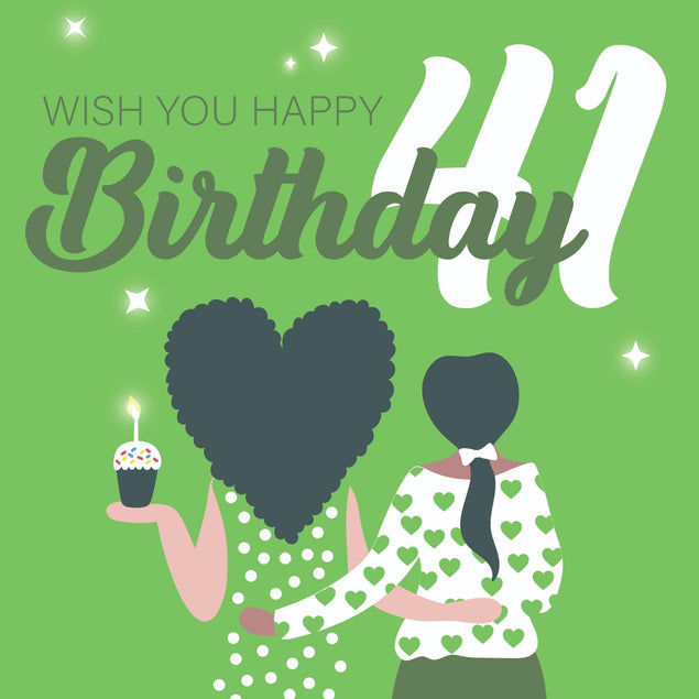 Wish You Happy 41st Birthday Confetti-exploding Greetings Card