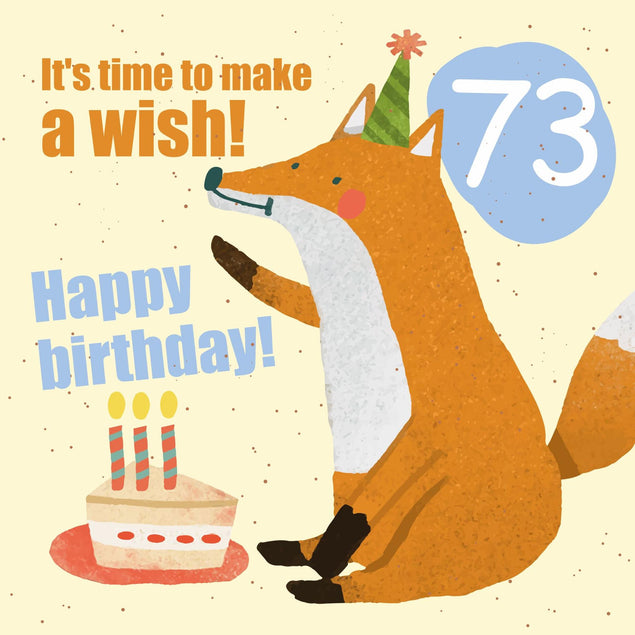 Make a Wish 73rd Birthday Confetti-exploding Greetings Card
