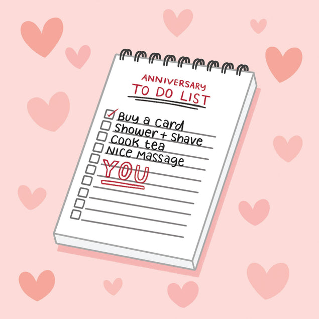 Anniversary To Do List Confetti-exploding Greetings Card