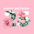 Simple Floral Happy 25th Birthday Confetti-exploding Greetings Card