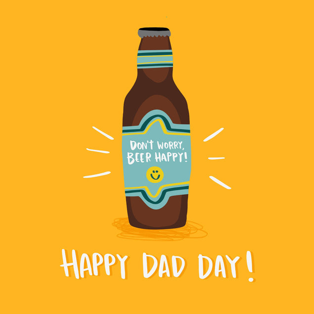Don't Worry Beer Happy Father's Day Confetti-exploding Greetings Card