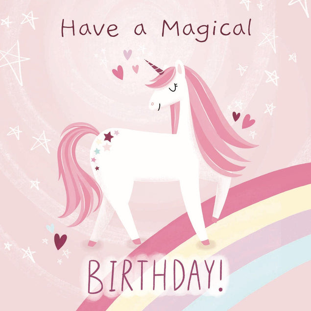 Magical Unicorn Birthday Confetti-exploding Greetings Card