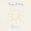Happy Birthday Sunshine Textbook Art Confetti-exploding Greetings Card