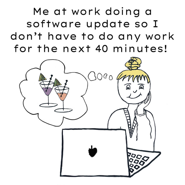 Software Update Confetti-exploding Greetings Card