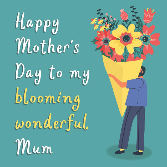 Happy Mother's Day To My Blooming Wonderful Mum Confetti-exploding Greetings Card