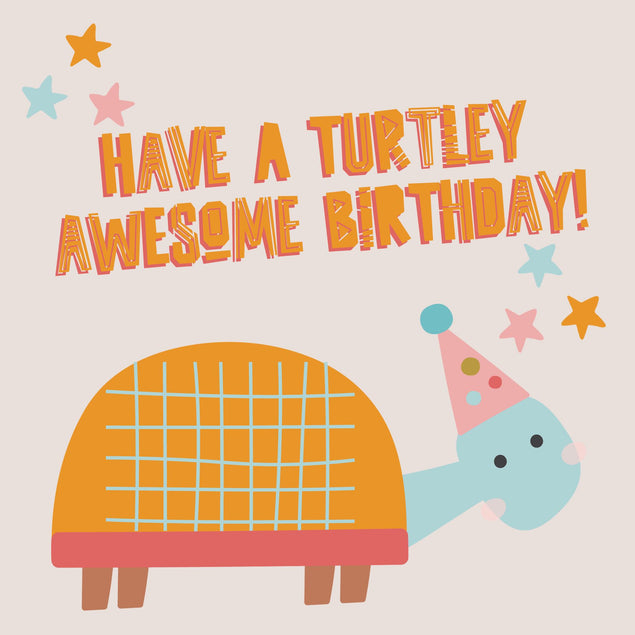 Turtley Awesome Birthday Confetti-exploding Greetings Card