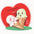 You Melt Me Ice Cream Valentine's Day Confetti-exploding Greetings Card