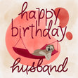 Happy Birthday Husband Sloth Lying In Hammock Confetti-exploding Greetings Card
