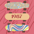 Happy Birthday 1987 Skateboard Confetti-exploding Greetings Card