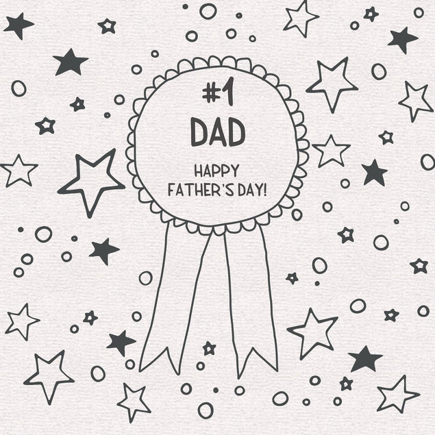 #1 Dad Doodle Confetti-exploding Greetings Card