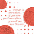 Woman Is Like A Rose Confetti-exploding Greetings Card