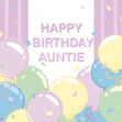 Pink Balloons Auntie Birthday Confetti-exploding Greetings Card