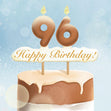 96th Happy Birthday Cake Confetti-exploding Greetings Card