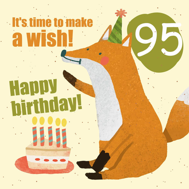 Make a Wish 95th Birthday Confetti-exploding Greetings Card